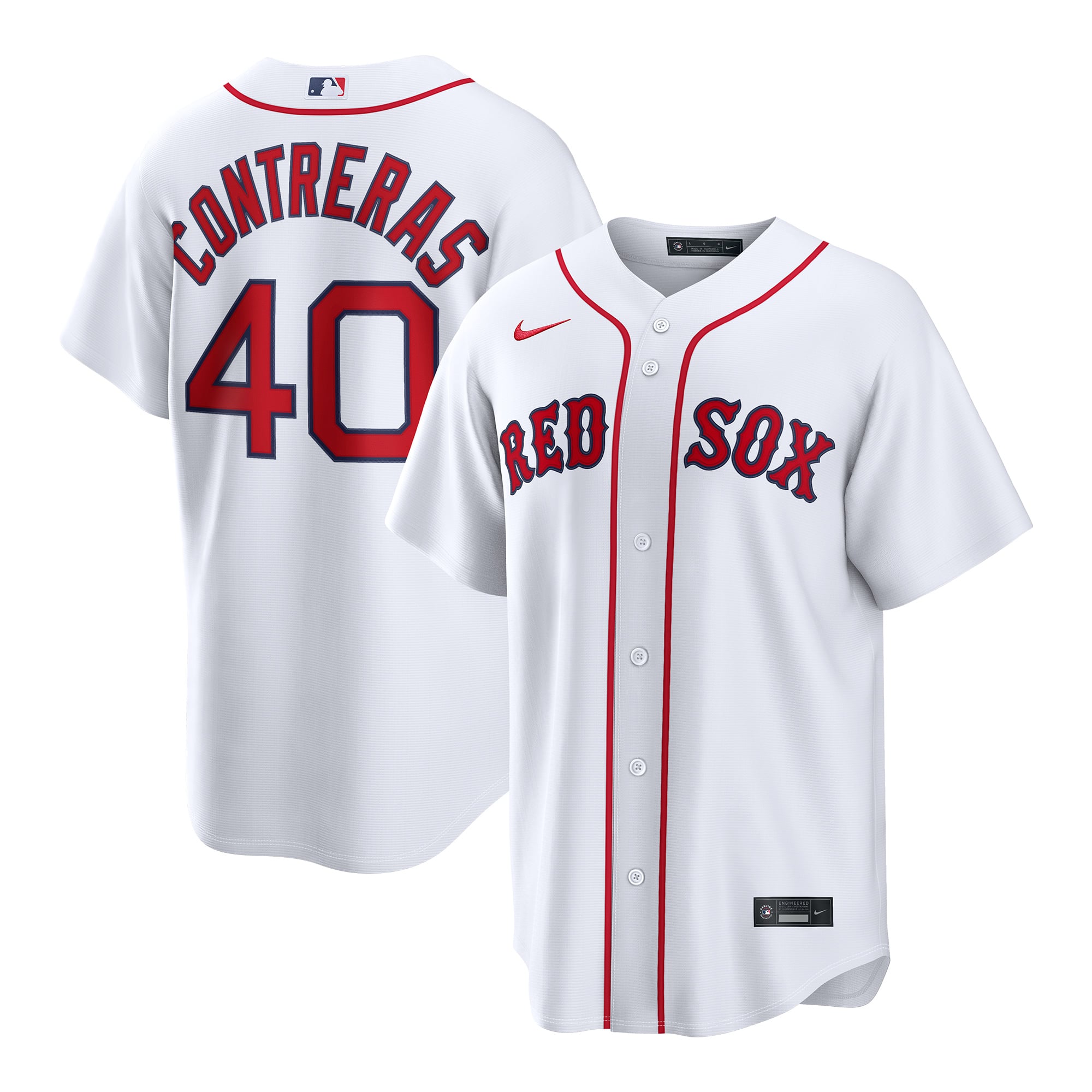 Men's Nike Willson Contreras White Boston Red Sox Home Replica Jersey