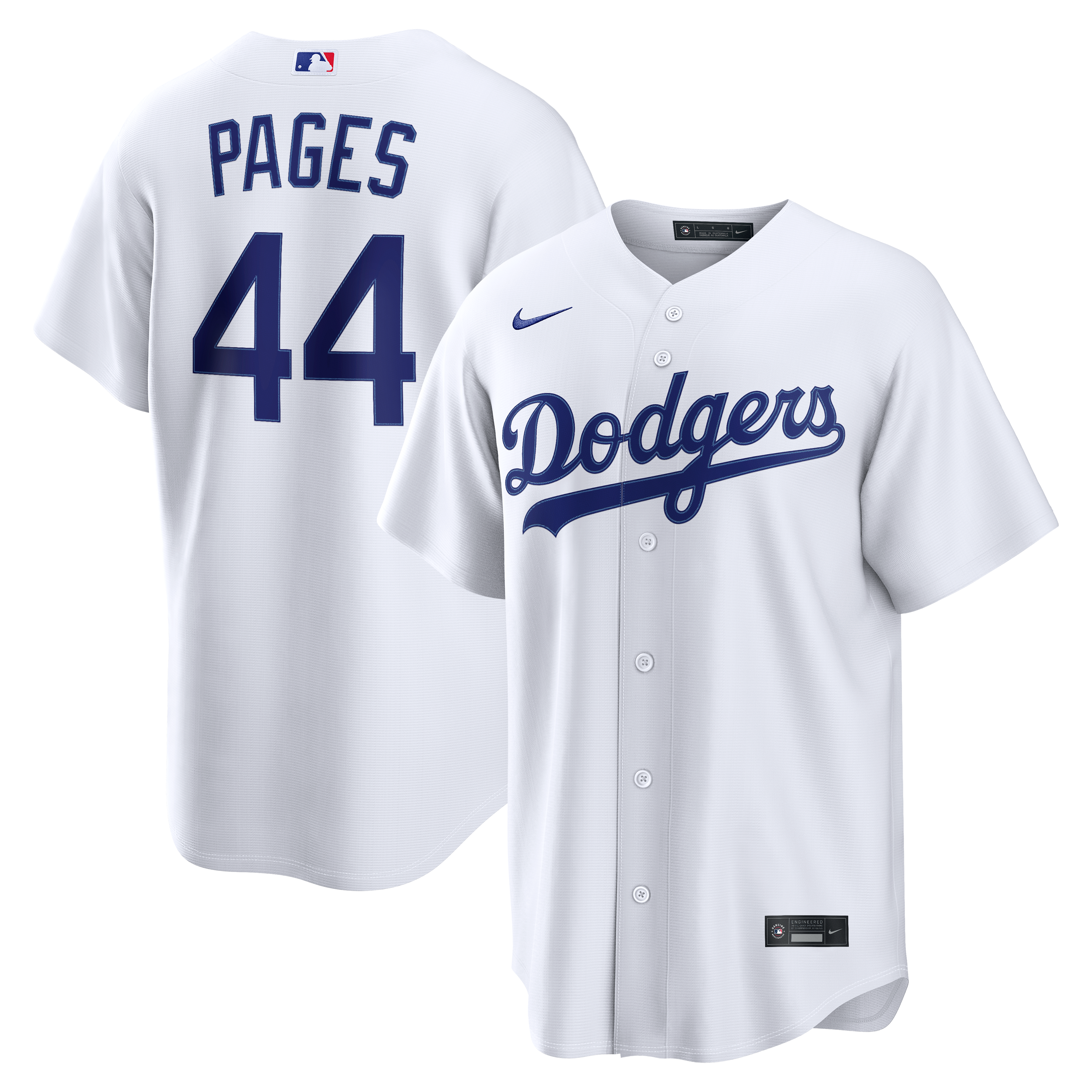 Men's Nike Andy Pages White Los Angeles Dodgers Home Replica Jersey