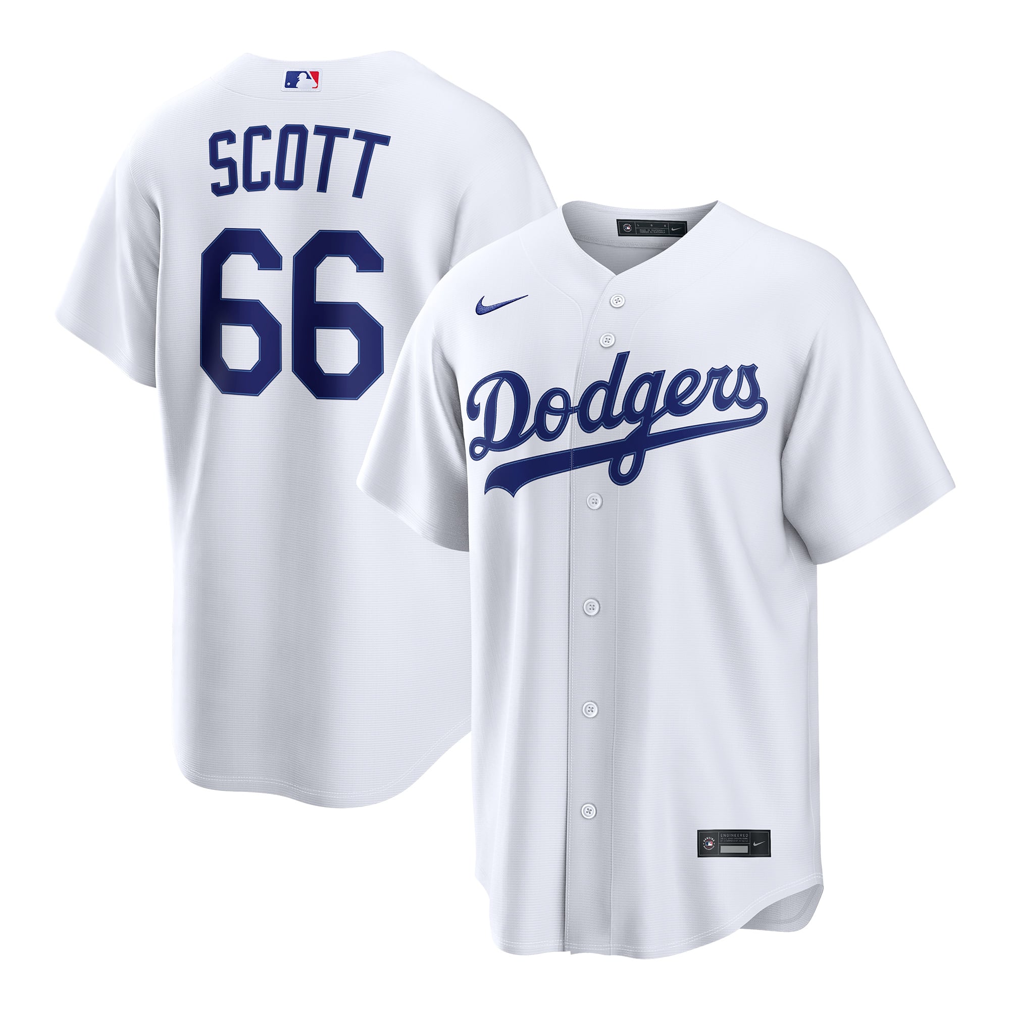 Men's Nike Tanner Scott White Los Angeles Dodgers Home Replica Jersey