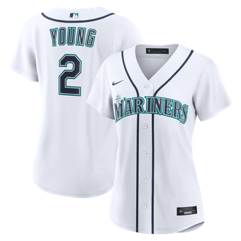 Women's Nike Cole Young White Seattle Mariners Home Replica Jersey