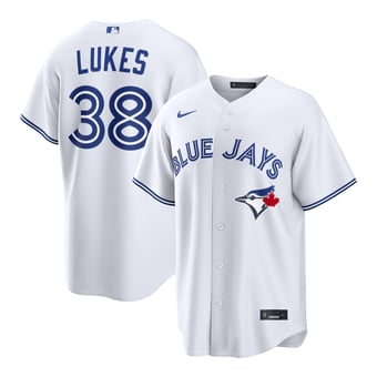 Men's Nike Nathan Lukes White Toronto Blue Jays Home Replica Jersey