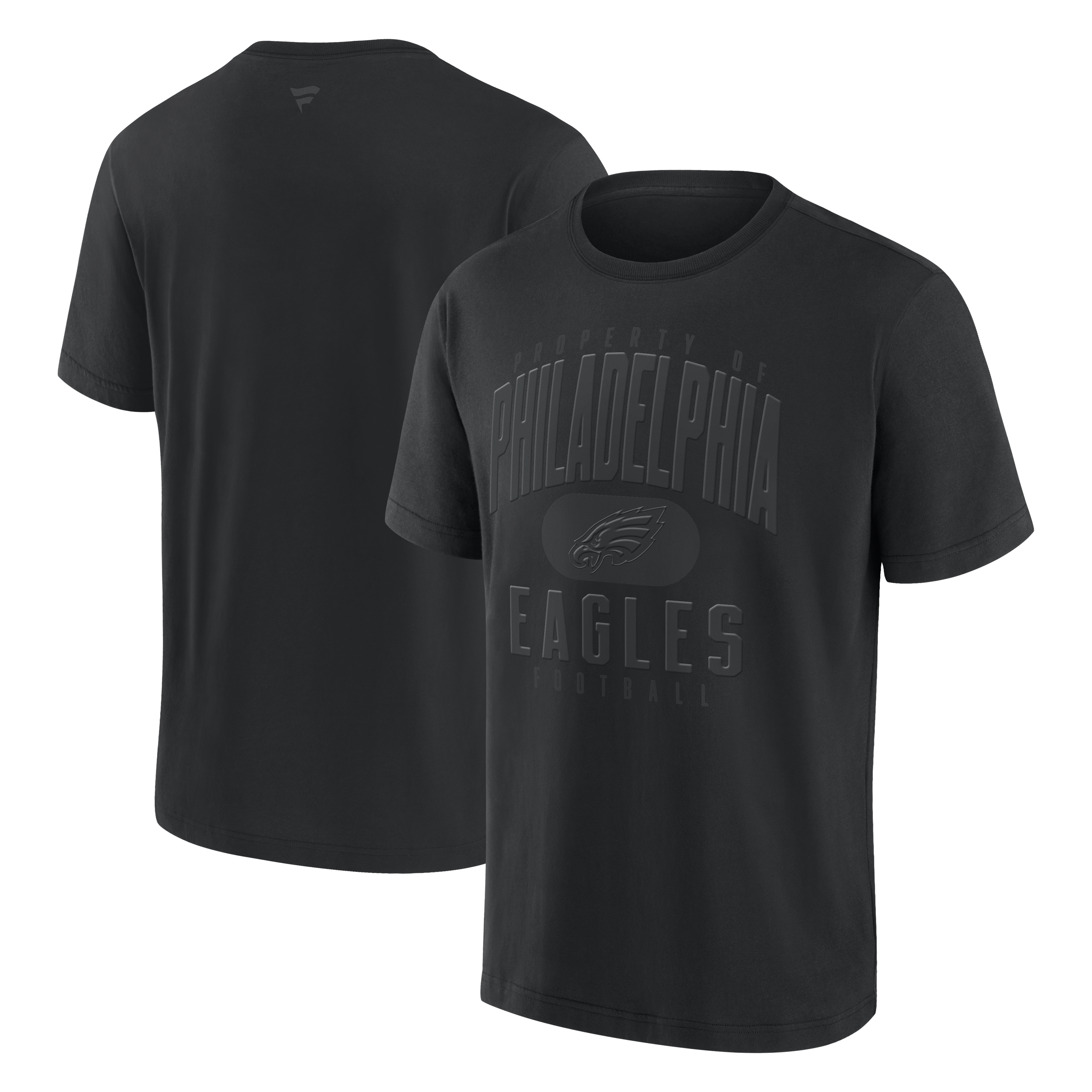 Men's Fanatics Black Philadelphia Eagles Black Out Heavyweight T-Shirt