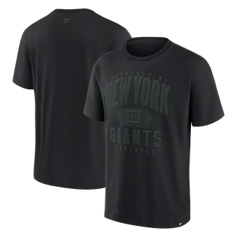 Men's Fanatics Black New York Giants Black Out Heavyweight T-Shirt
