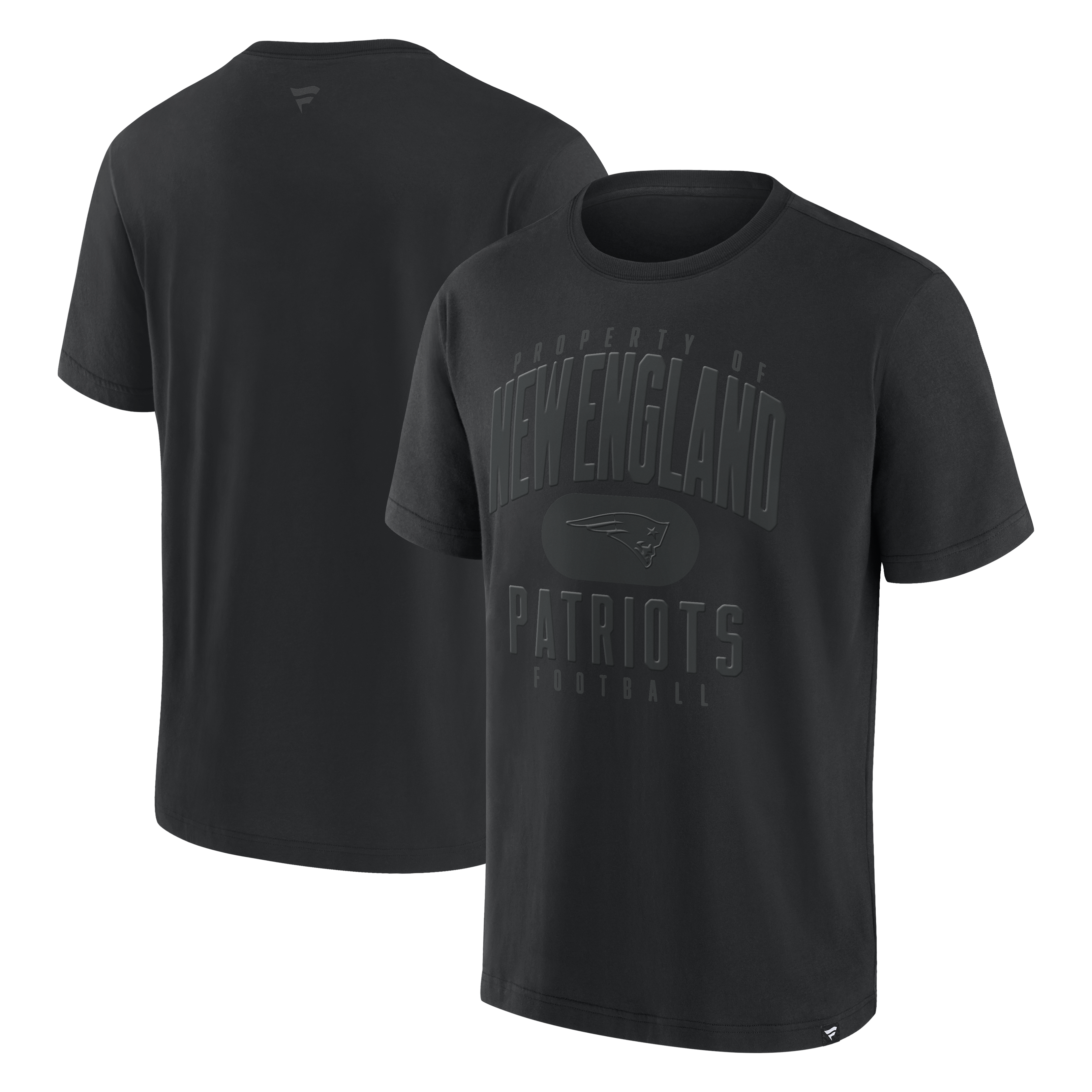 Men's Fanatics Black New England Patriots Black Out Heavyweight T-Shirt