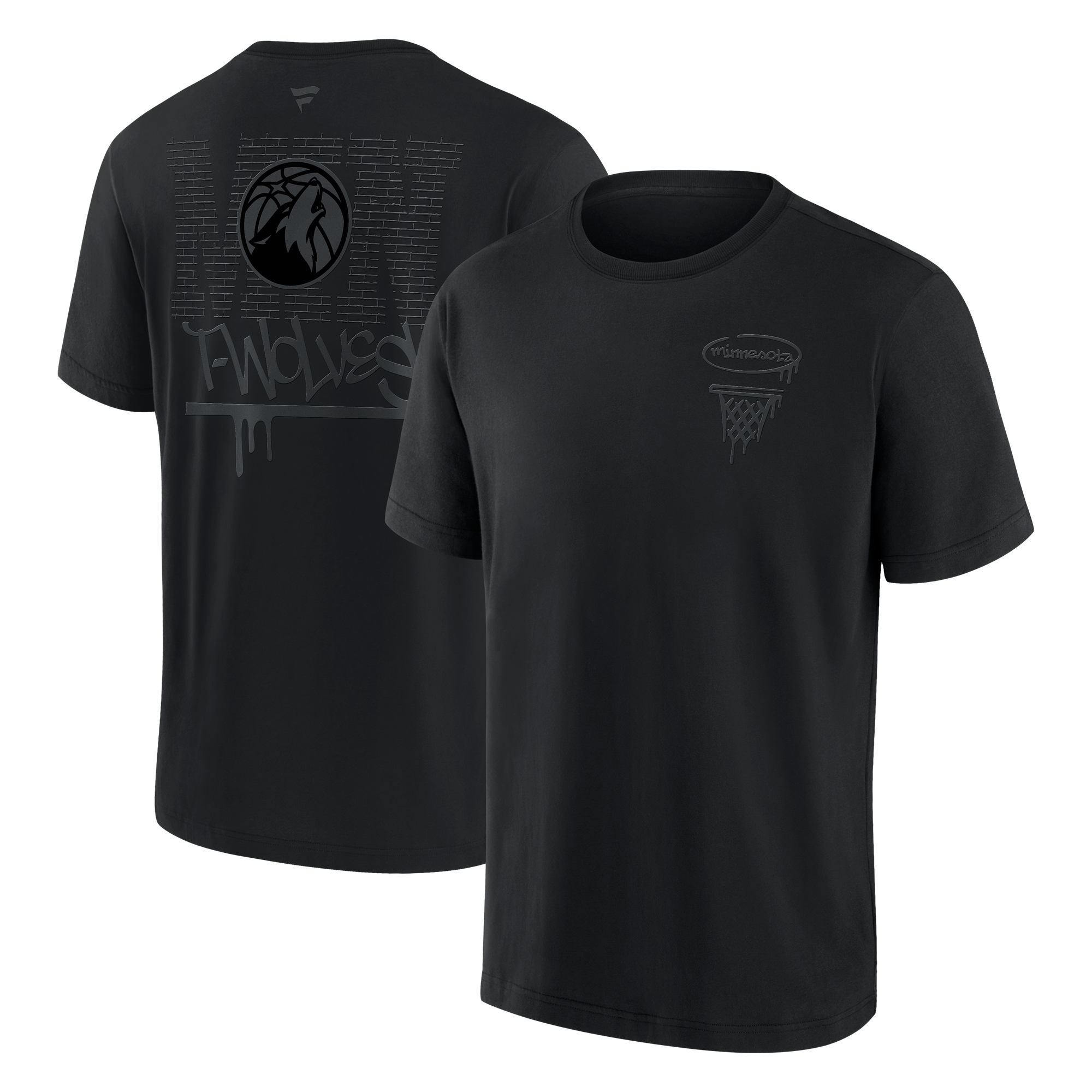 Men's Fanatics Minnesota Timberwolves Blackout Heavyweight T-Shirt