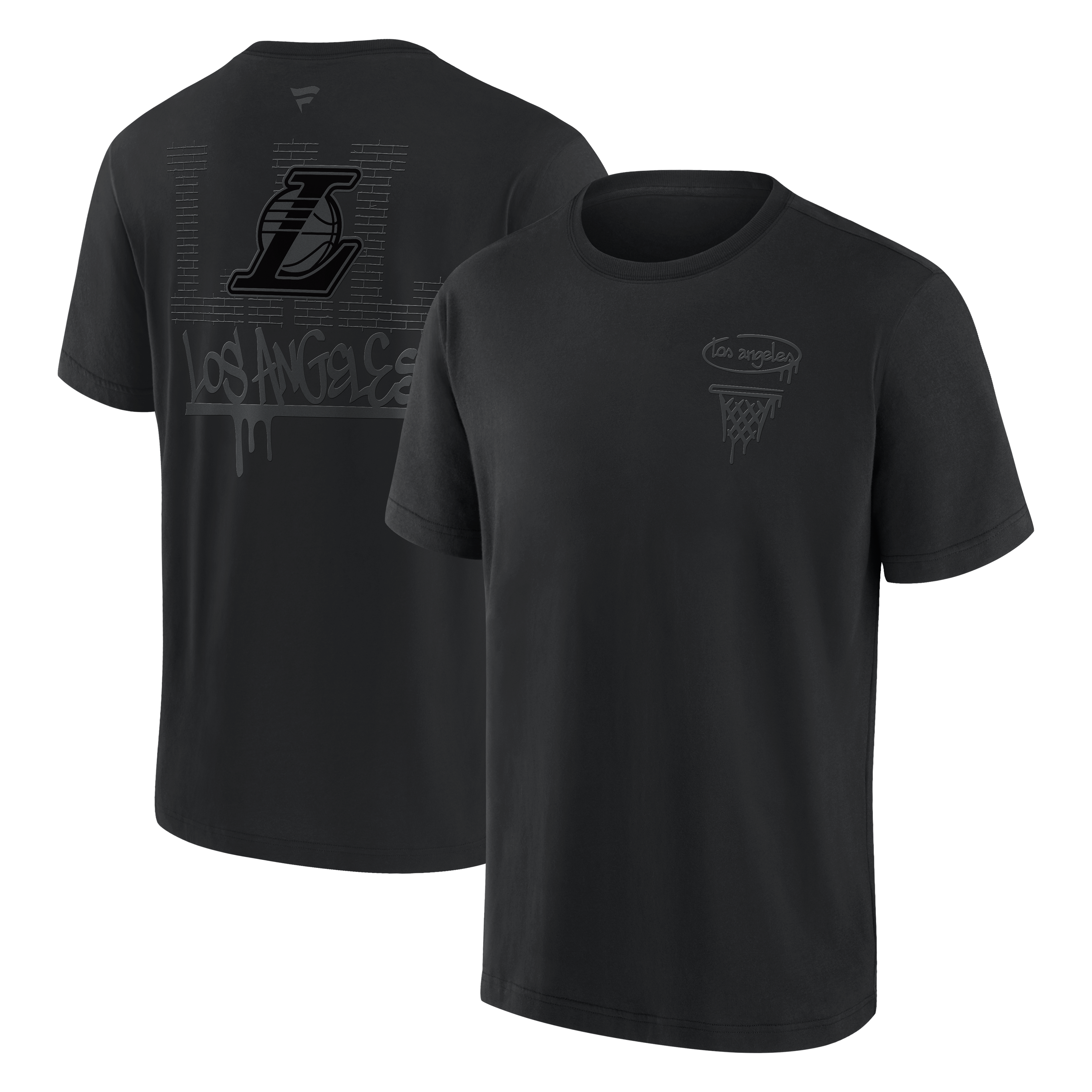 Fanatics Men's Los Angeles Lakers Blackout Heavyweight T-Shirt - Black