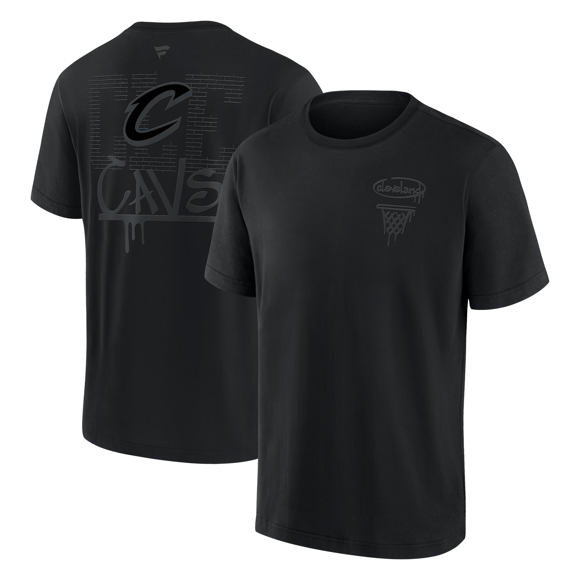 Men's Fanatics Cleveland Cavaliers Blackout Heavyweight T-Shirt