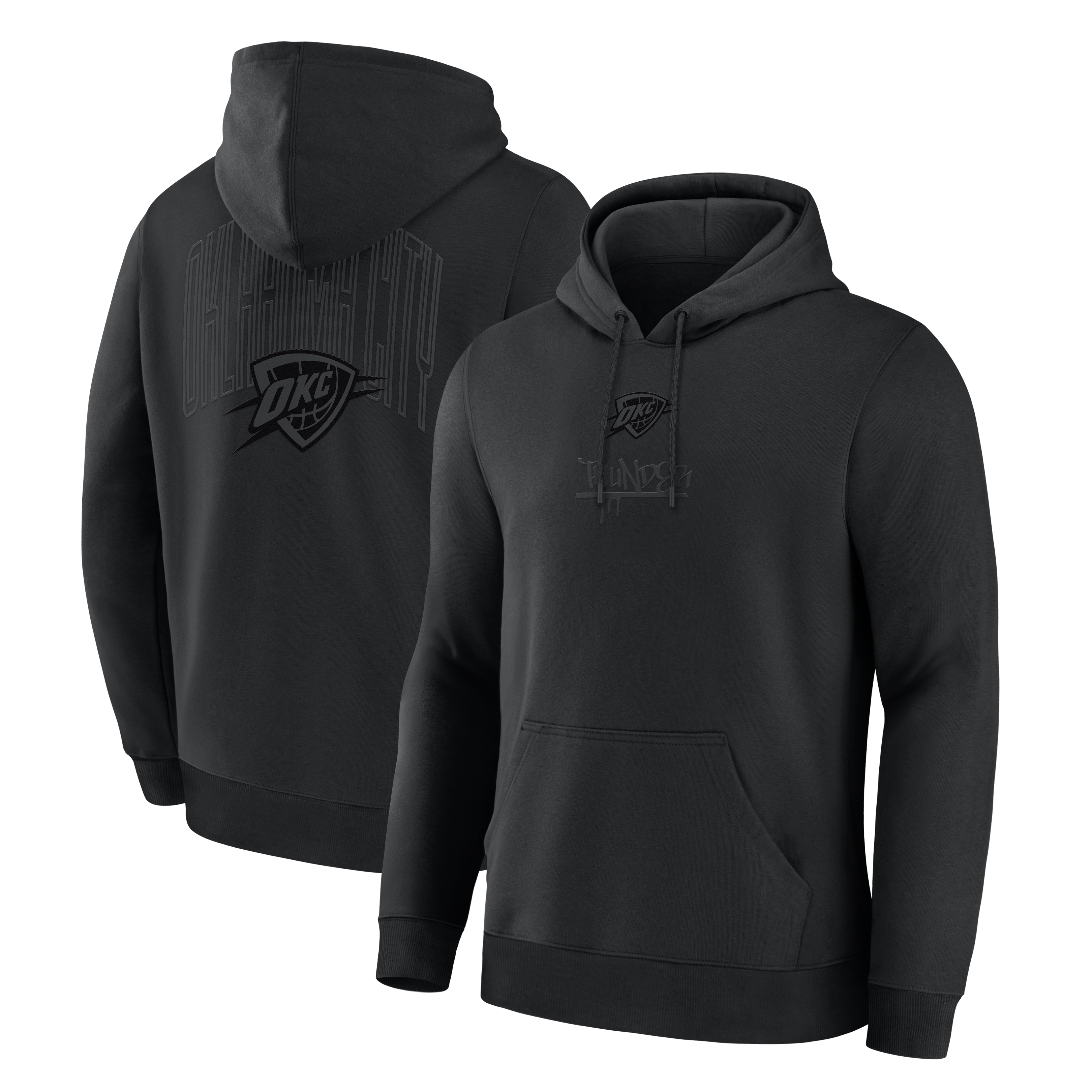 Men's Fanatics Oklahoma City Thunder Black Out Hoodie