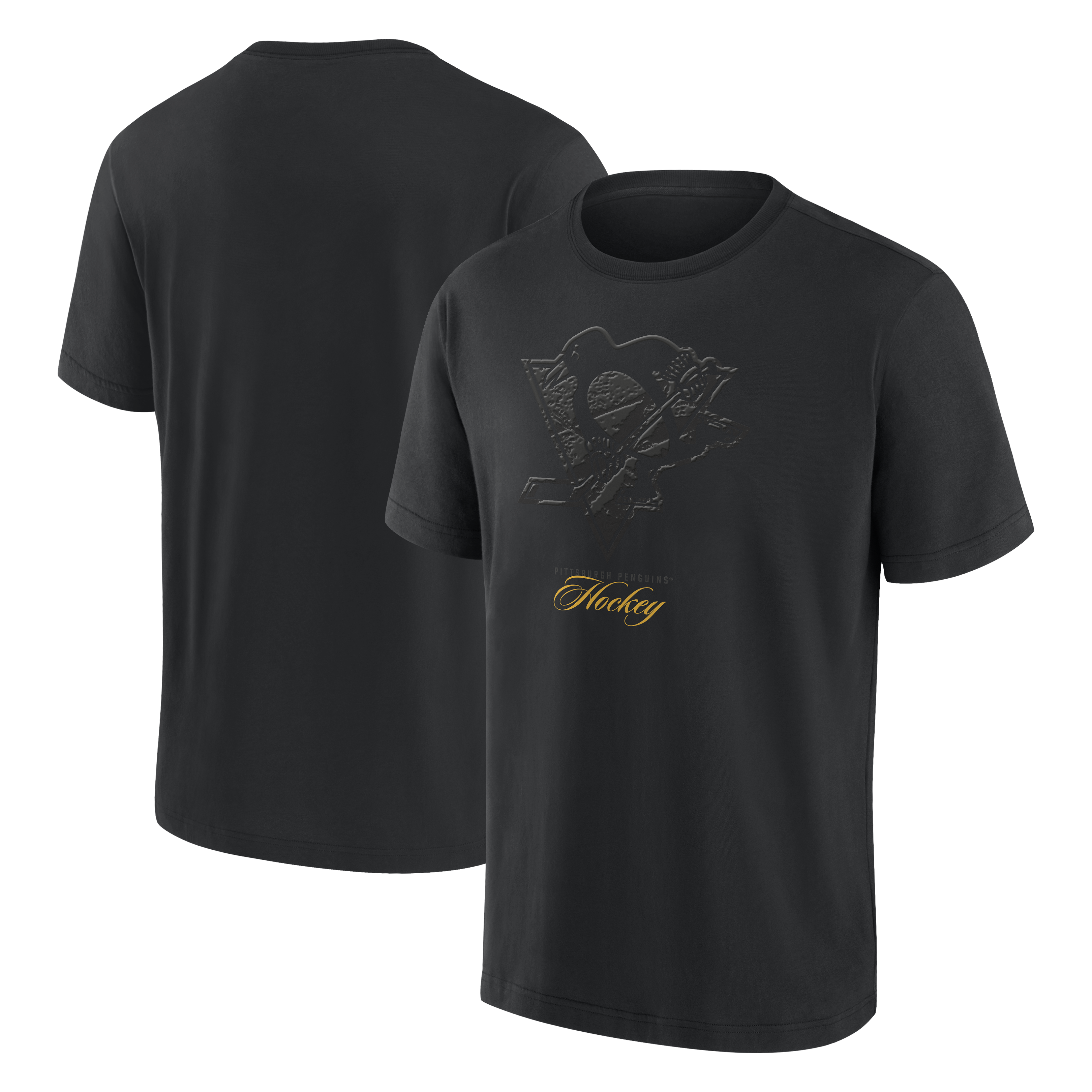 Men’s Fanatics Pittsburgh Penguins Blackout Heavyweight T-Shirt