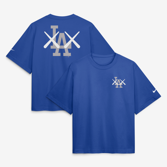 Women's Nike x KAWS Royal Los Angeles Dodgers Boxy T-Shirt
