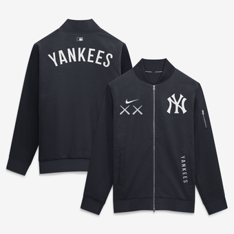 Men's Nike x KAWS Navy New York Yankees Dugout Bomber Full-Zip Jacket