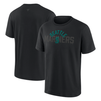 Men's Fanatics  Seattle Mariners Black Out Heavyweight T-Shirt