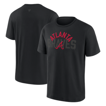 Men's Fanatics  Atlanta Braves Black Out Heavyweight T-Shirt