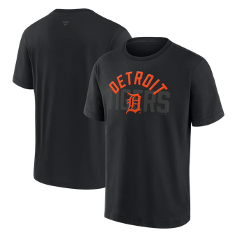 Men's Fanatics  Detroit Tigers Black Out Heavyweight T-Shirt