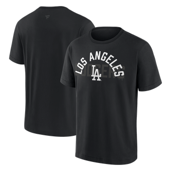 Men's Fanatics  Los Angeles Dodgers Black Out Heavyweight T-Shirt