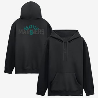 Men's Fanatics  Seattle Mariners Black Out Fleece Hoodie