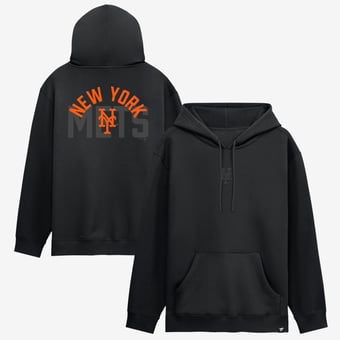Men's Fanatics  New York Mets Black Out Fleece Hoodie