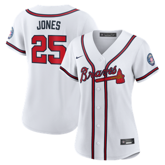 Women's Nike Andruw Jones White Atlanta Braves 2026 Baseball Hall of Fame Retired Player Replica Jersey
