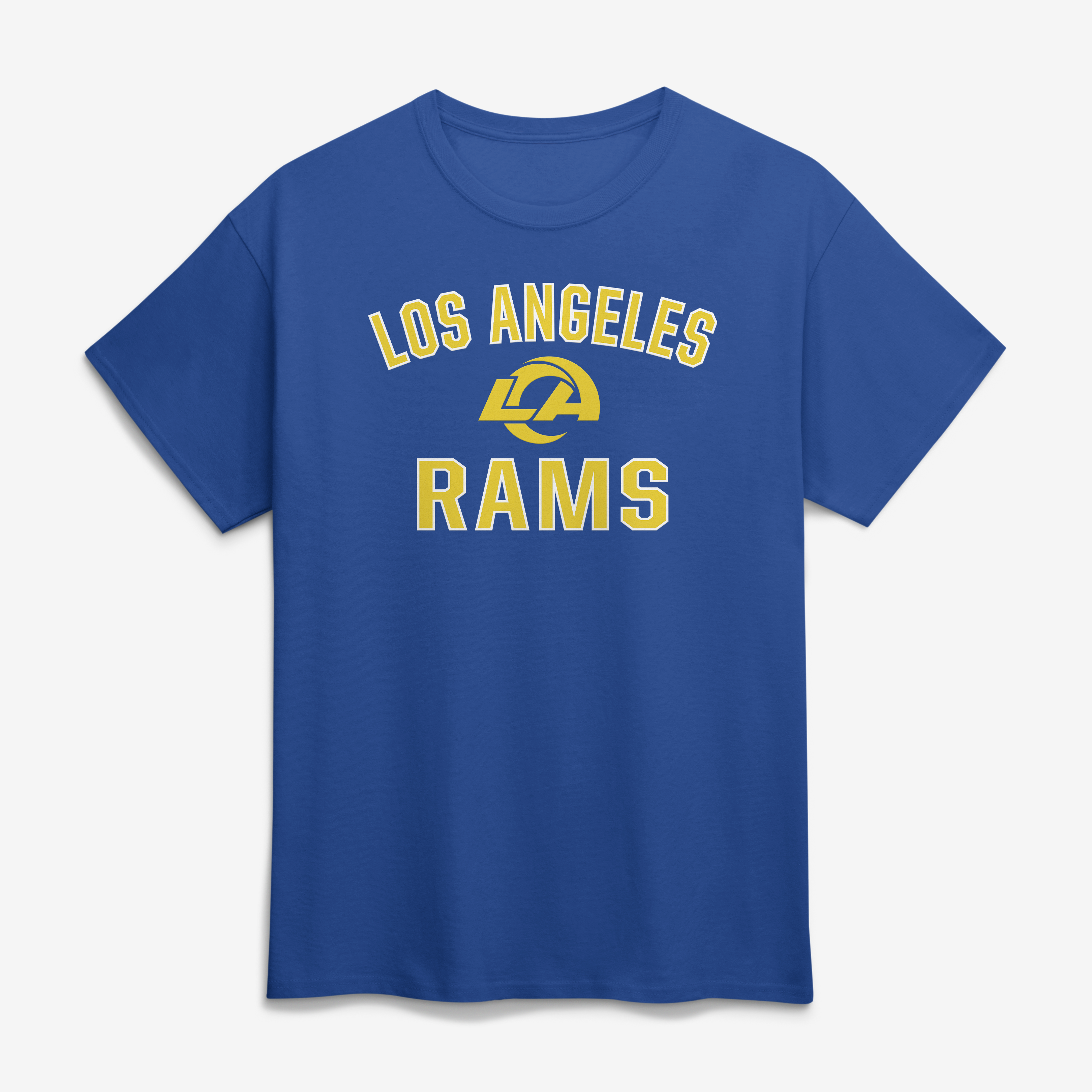 Men's Logo Athletic Royal Los Angeles Rams Cotton Victory Arch T-Shirt