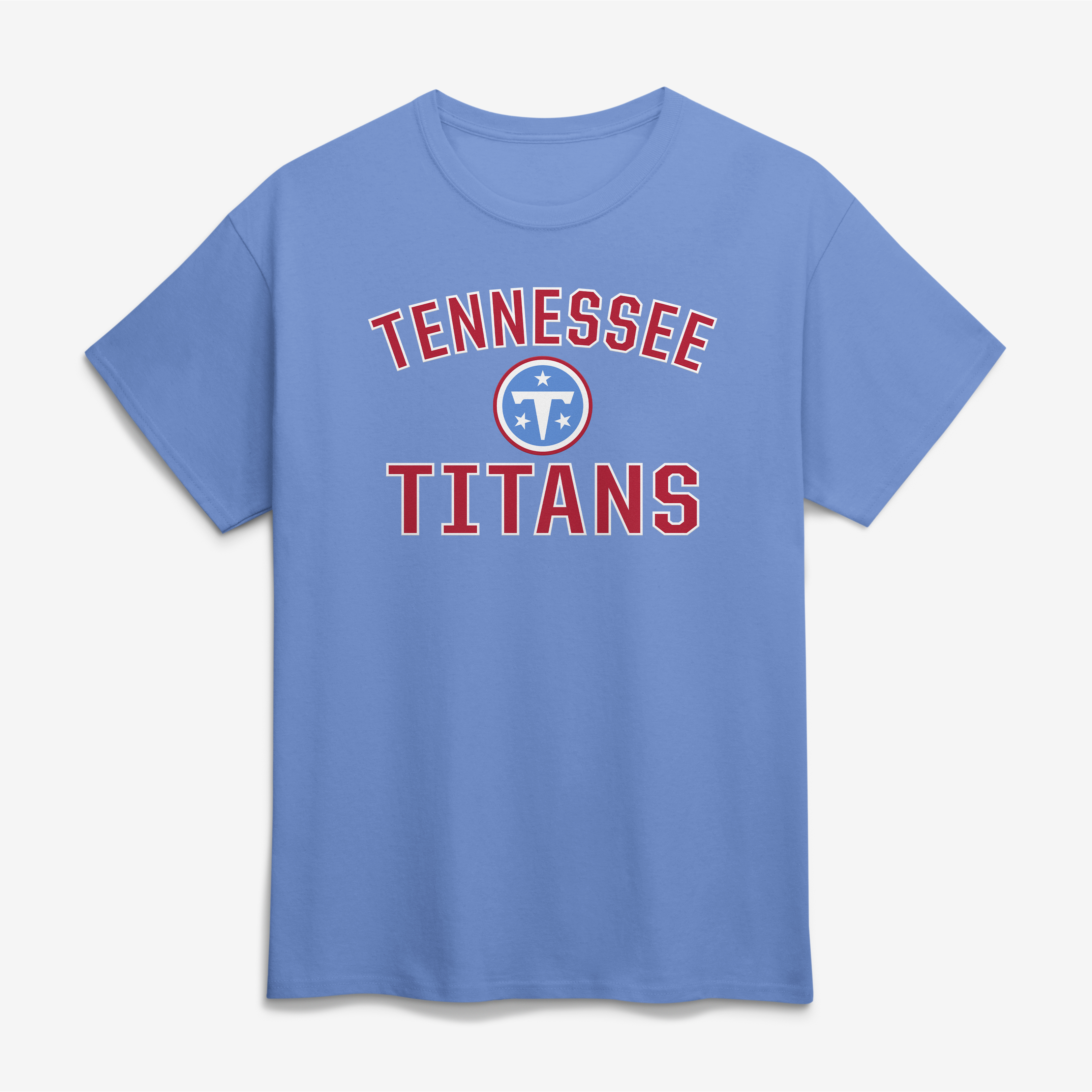 Men's Logo Athletic Light Blue Tennessee Titans Cotton Victory Arch T-Shirt
