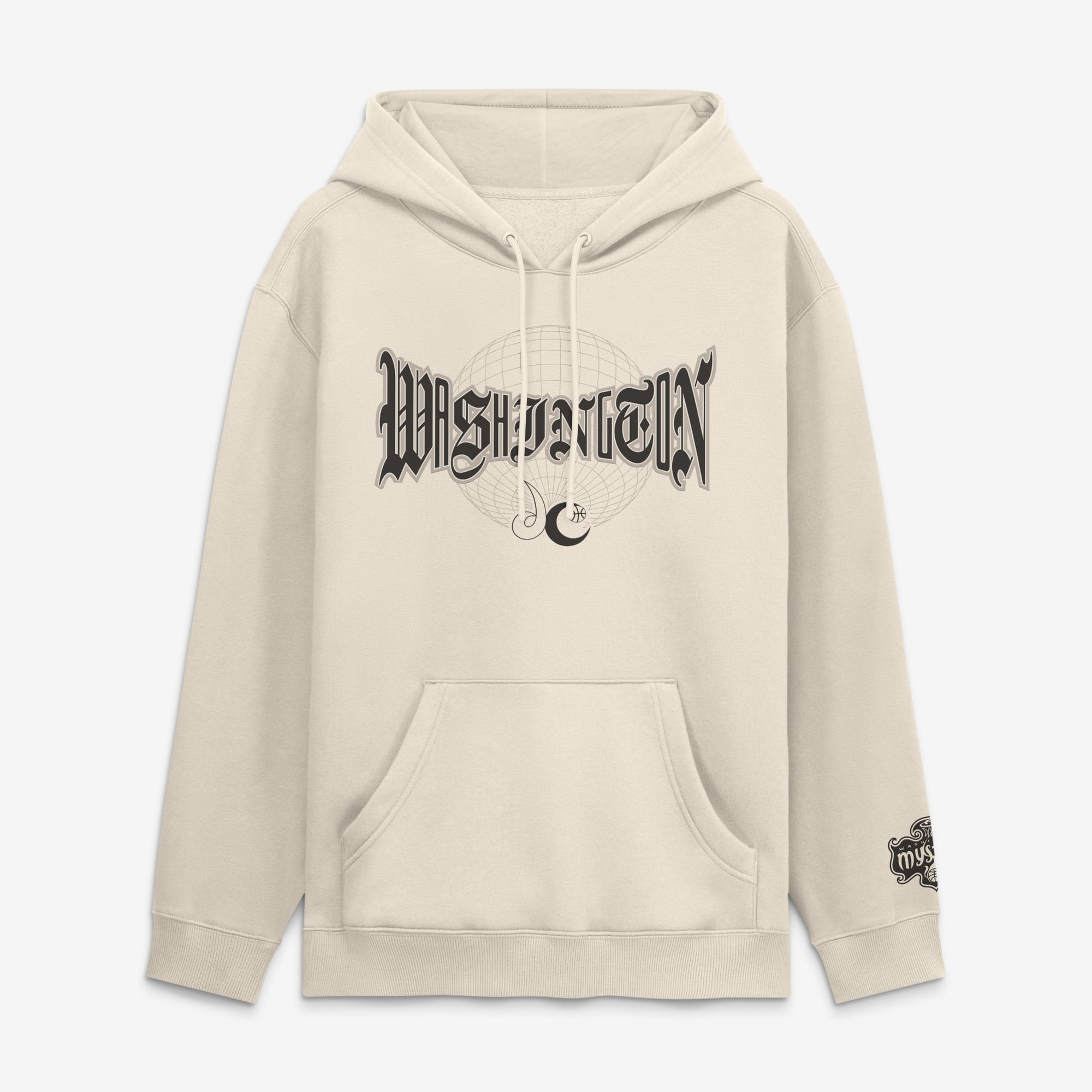 Men's Fanatics Cream Washington Mystics Legacy Fleece Pullover Hoodie