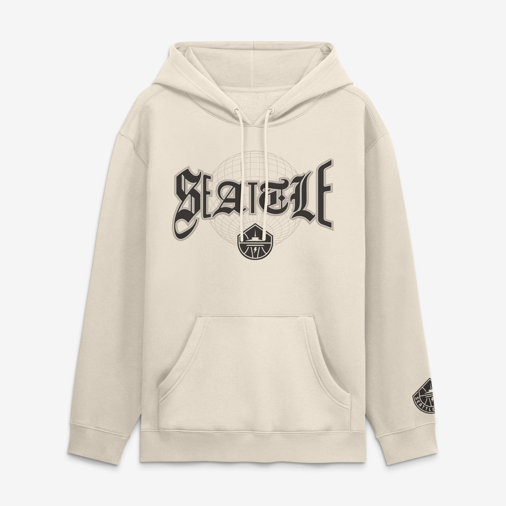 Men's Fanatics Cream Seattle Storm Legacy Fleece Pullover Hoodie