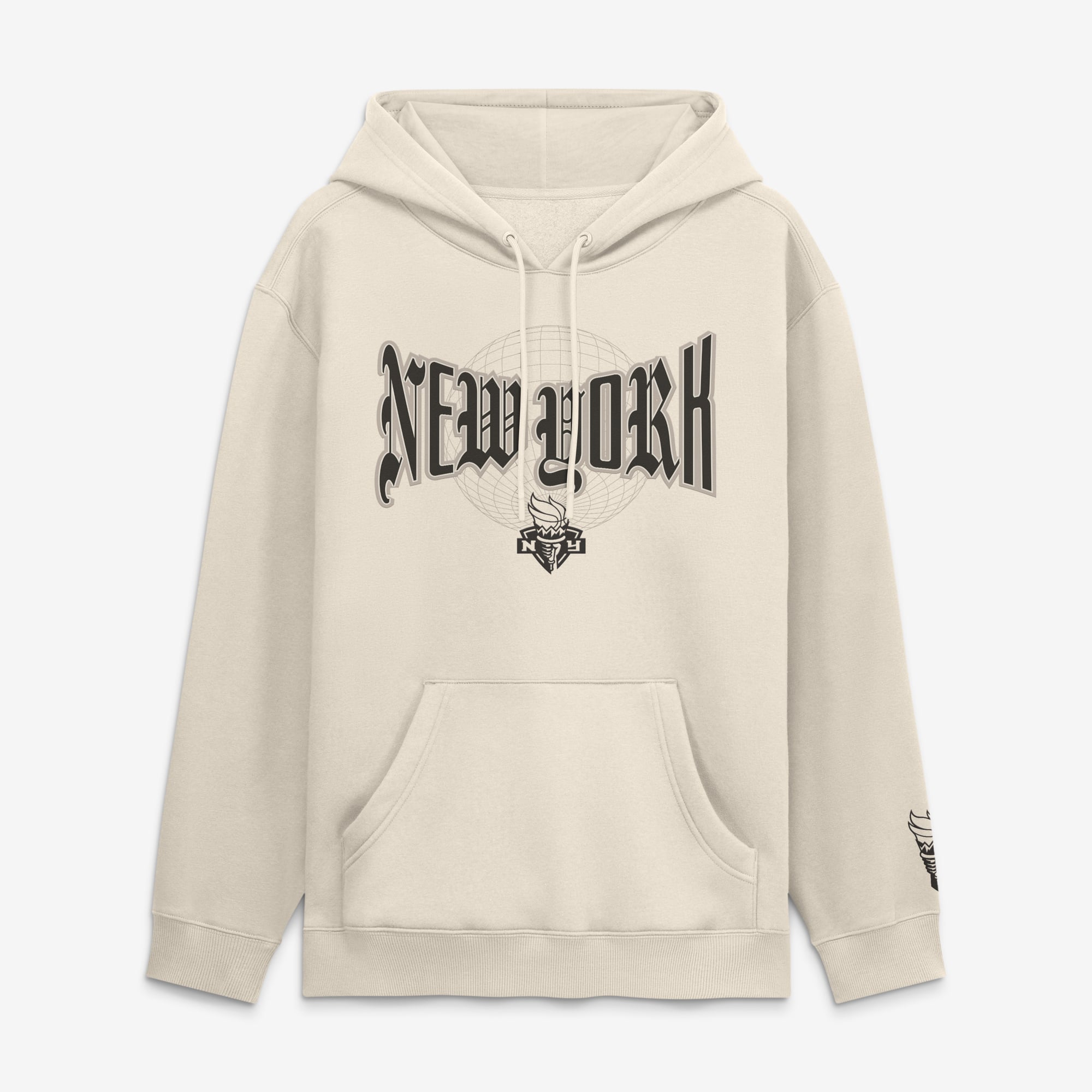 Fanatics Men's Cream New York Liberty Legacy Fleece Pullover Hoodie - Cream