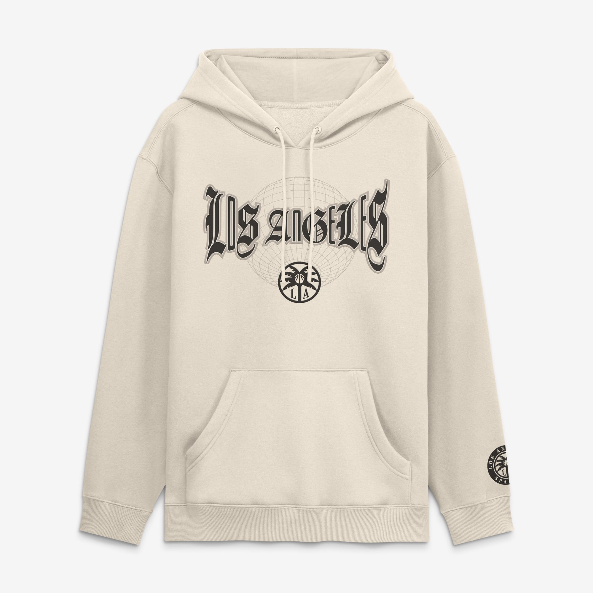 Men's Fanatics  Cream Los Angeles Sparks Legacy Fleece Pullover Hoodie