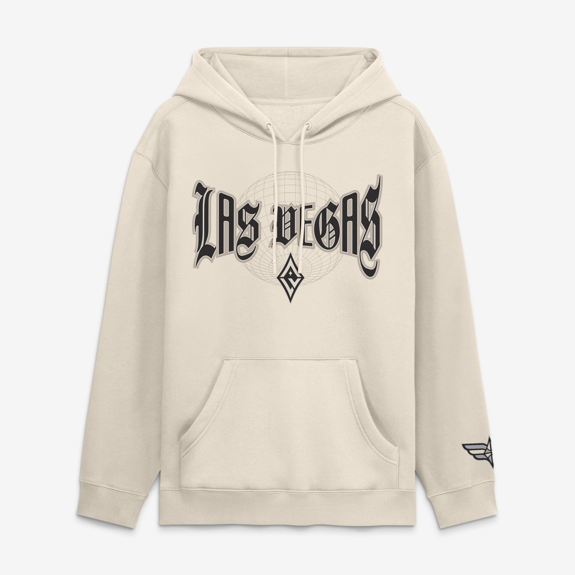 Fanatics Men's Cream Las Vegas Aces Legacy Fleece Pullover Hoodie - Cream