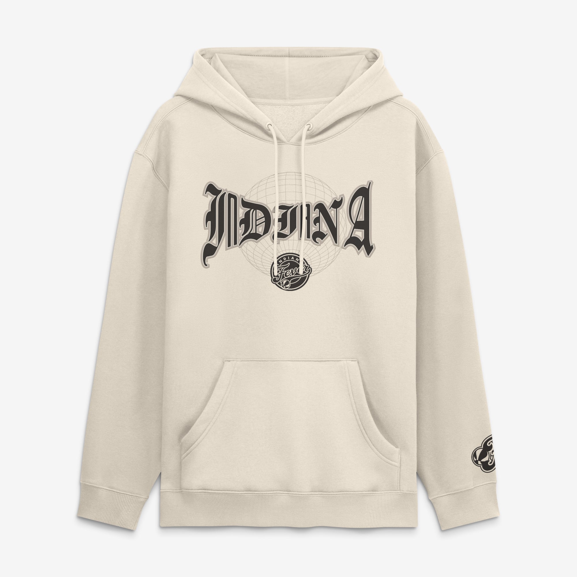 Men's Fanatics Cream Indiana Fever Legacy Fleece Pullover Hoodie