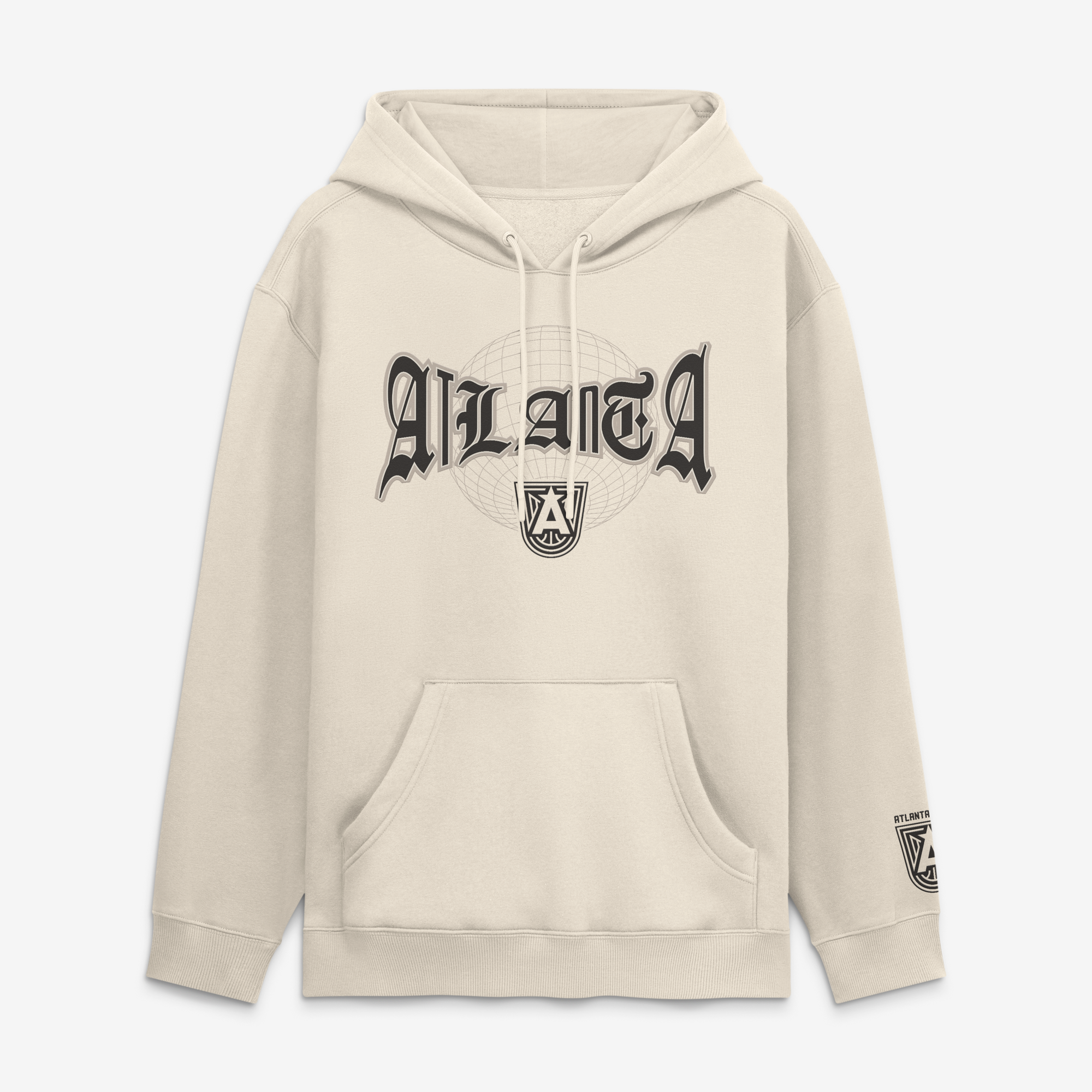 Men's Fanatics  Cream Atlanta Dream Legacy Fleece Pullover Hoodie