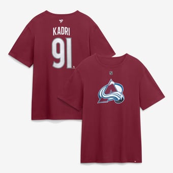 Men's Fanatics Nazem Kadri Burgundy Colorado Avalanche Authentic Stack Name & Number T-Shirt