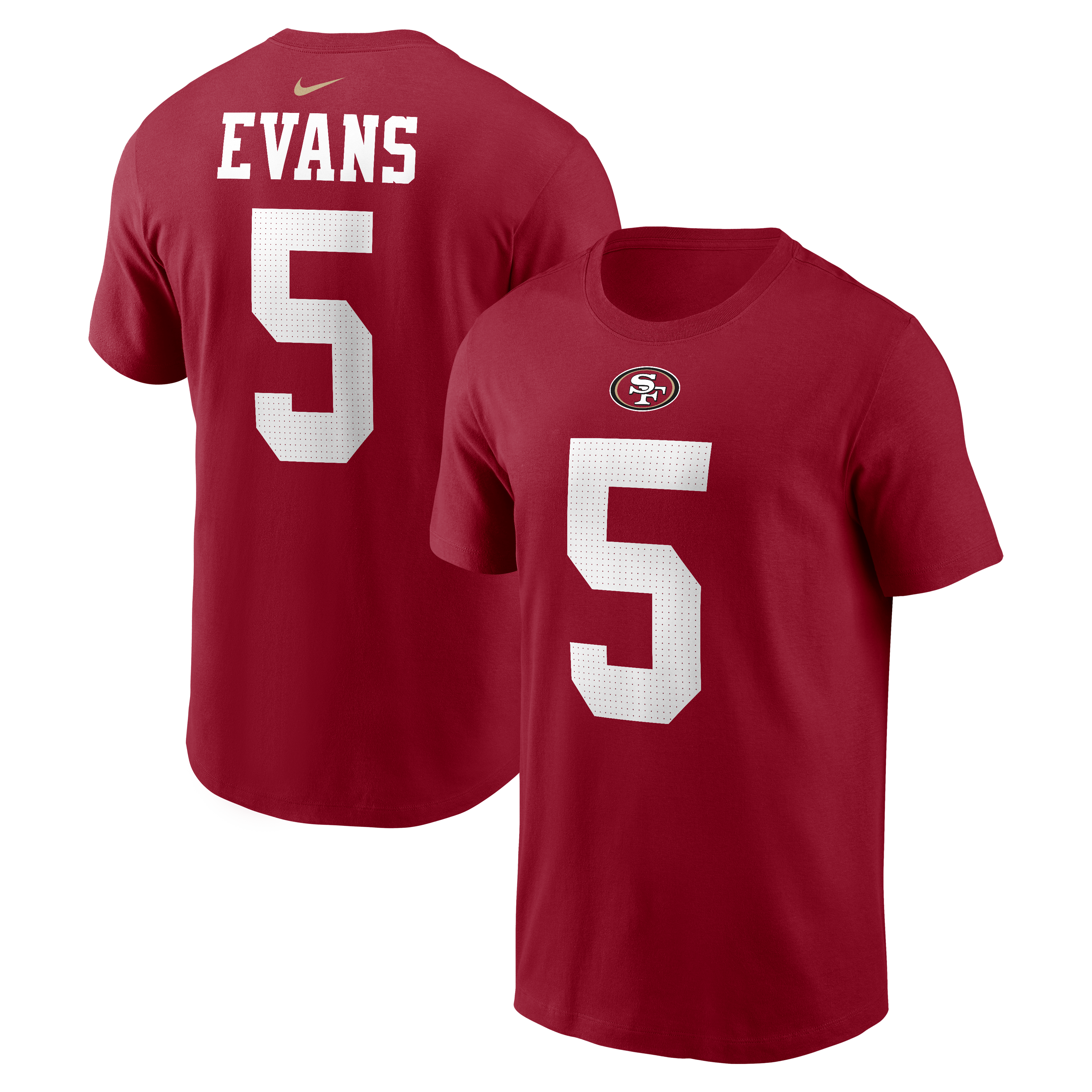 Nike Men's Mike Evans Scarlet San Francisco 49ers Name & Number T-Shirt - Scarlet