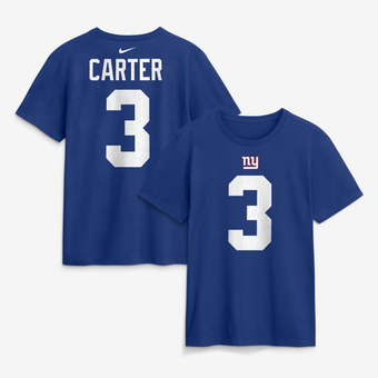 Men's Nike Abdul Carter Royal New York Giants Name & Number T-Shirt