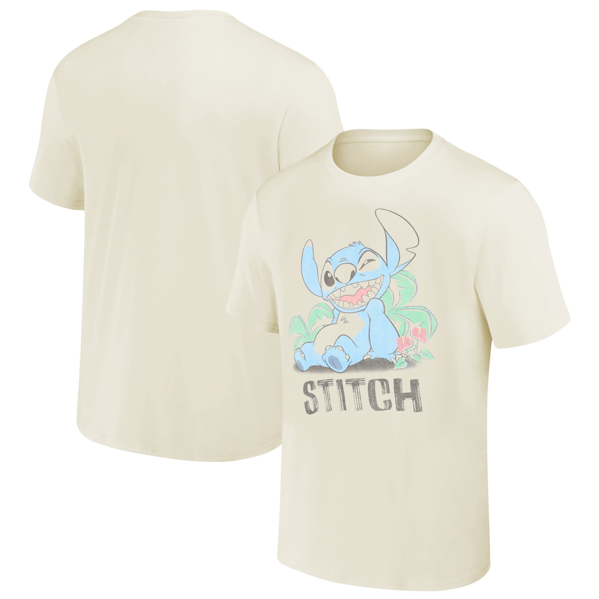 Unisex Cream Lilo and Stitch Wink T-Shirt