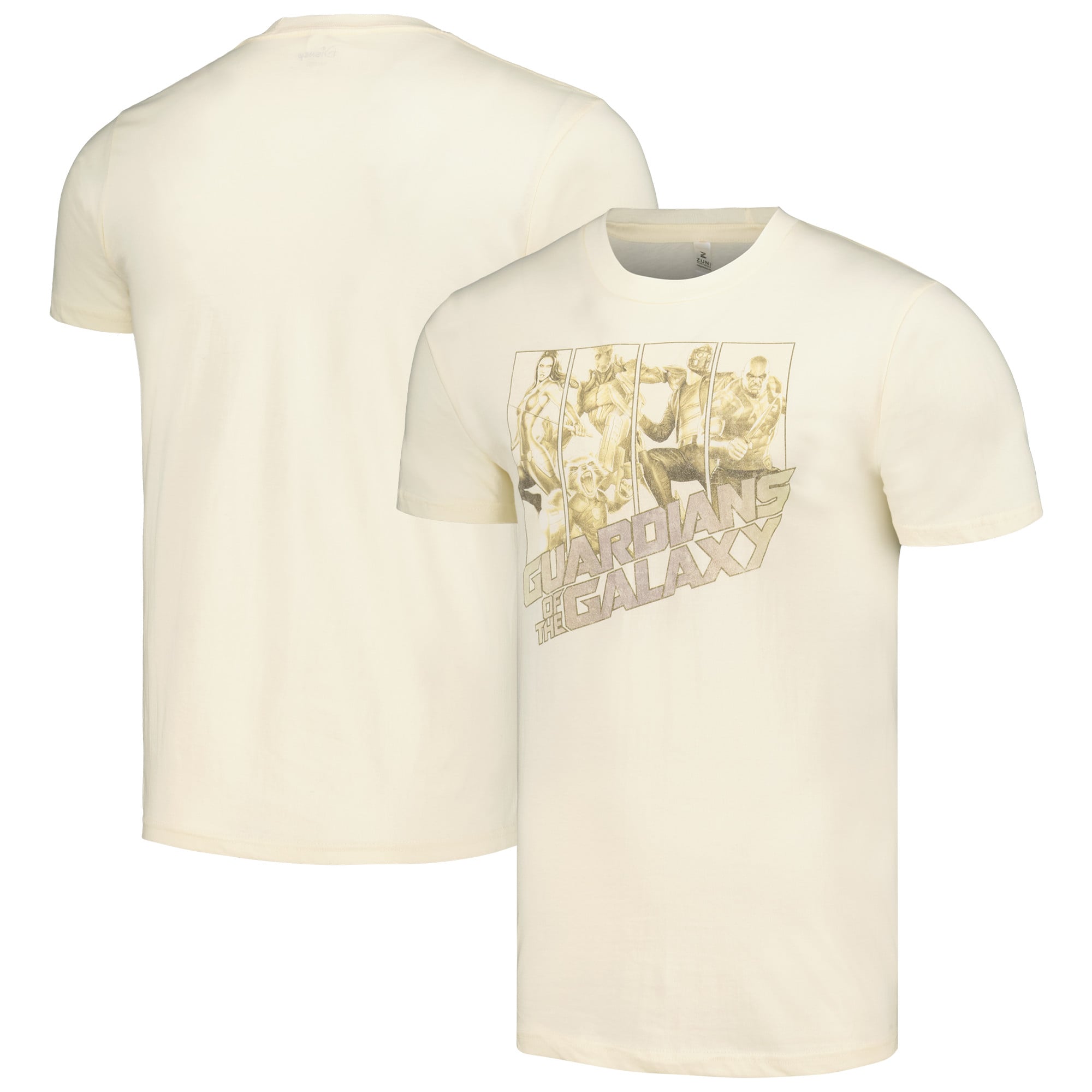 Unisex Cream Marvel Guardians of the Galaxy Panels T-Shirt