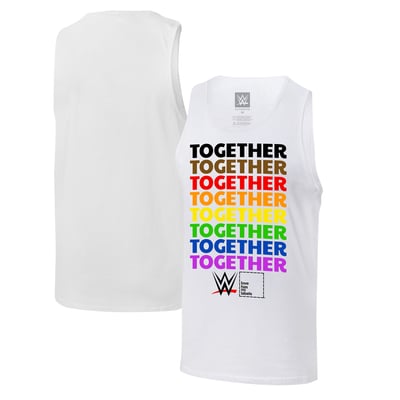 Men's  WWE Together Pride Tank Top - White