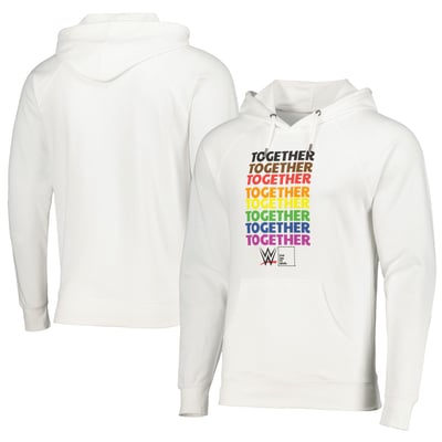 Men's  WWE Together Pride Pullover Hoodie - White