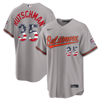 Fourth of July Men's Baltimore Orioles Adley Rutschman Nike Gray USA 250 Stadium Jersey
