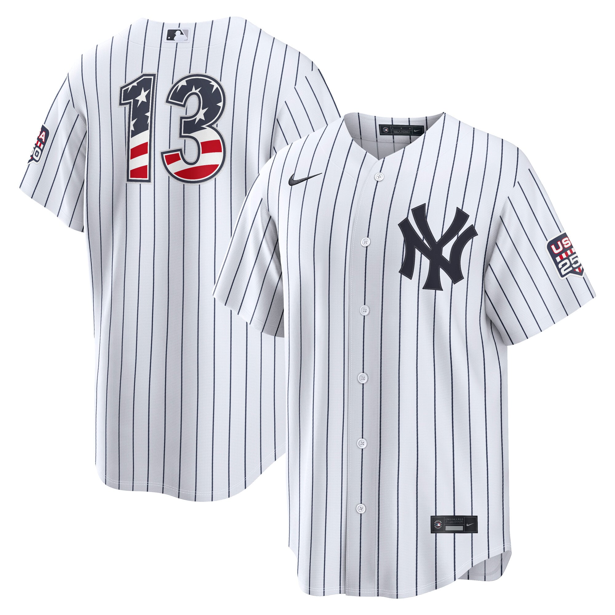 Fourth of July Men's New York Yankees Jazz Chisholm Jr. Nike White USA 250 Stadium Jersey