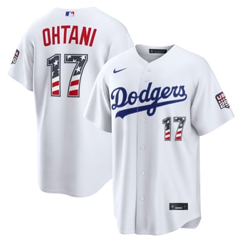 Fourth of July Men's Los Angeles Dodgers Shohei Ohtani Nike White USA 250 Stadium Jersey