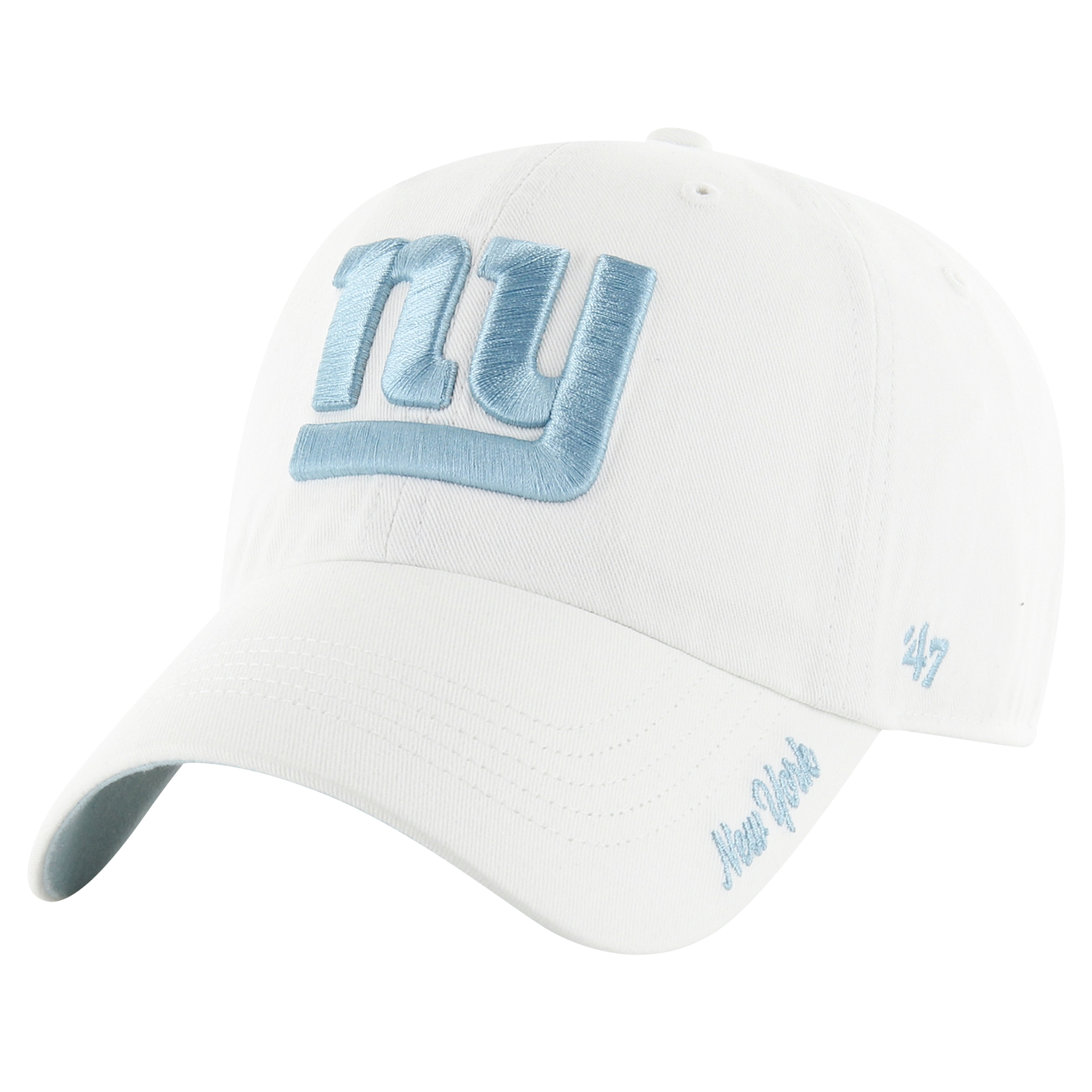Women's '47 White New York Giants Ballpark Cheer Clean Up Adjustable Hat