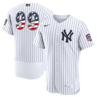 Fourth of July Men's New York Yankees Aaron Judge Nike White USA 250 Authentic Jersey