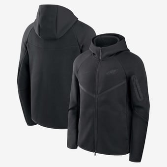 Men's Nike  Black Philadelphia Eagles Tech Fleece Raglan Full-Zip Windrunner Hoodie