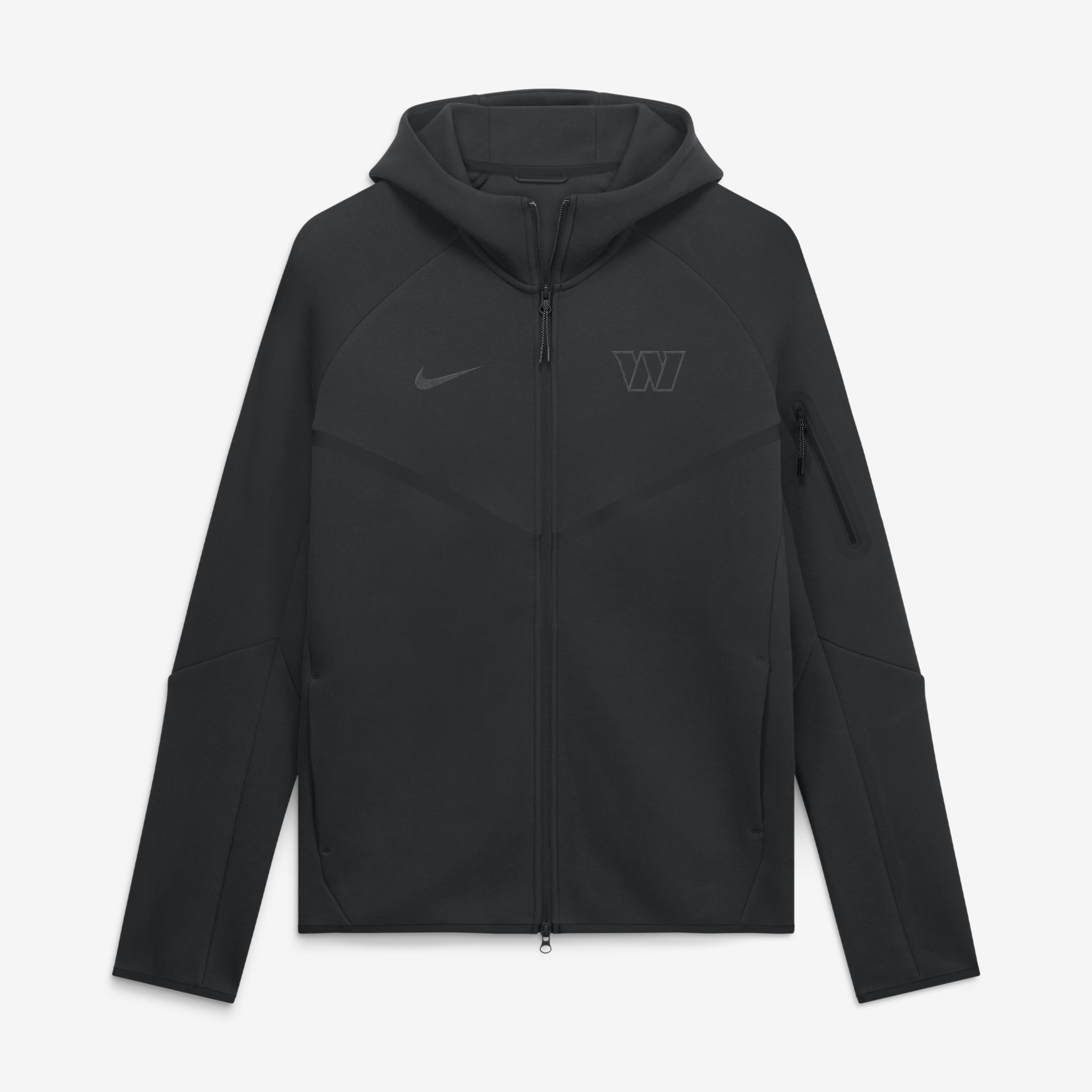 Men's Nike Black Washington Commanders Tech Fleece Raglan Full-Zip Windrunner Hoodie