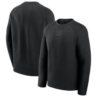 Men's Nike  Black New York Giants Tech Fleece Raglan Sweatshirt