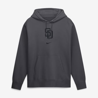 Men's Nike  Anthracite San Diego Padres Washed Club Fleece Hoodie