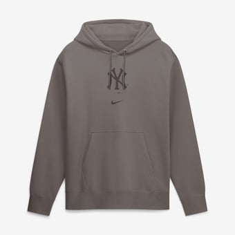 Men's Nike  Gray New York Yankees Washed Club Fleece Hoodie