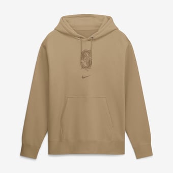 Men's Nike  Tan Seattle Mariners Washed Club Fleece Hoodie