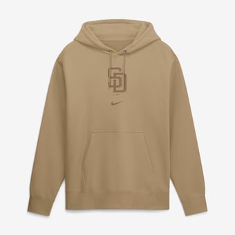 Men's Nike  Tan San Diego Padres Washed Club Fleece Hoodie